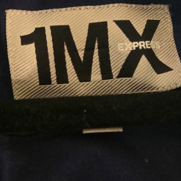 Express Blue Casual Button Down‎ Shirt Fitted Large - Picture 8 of 9